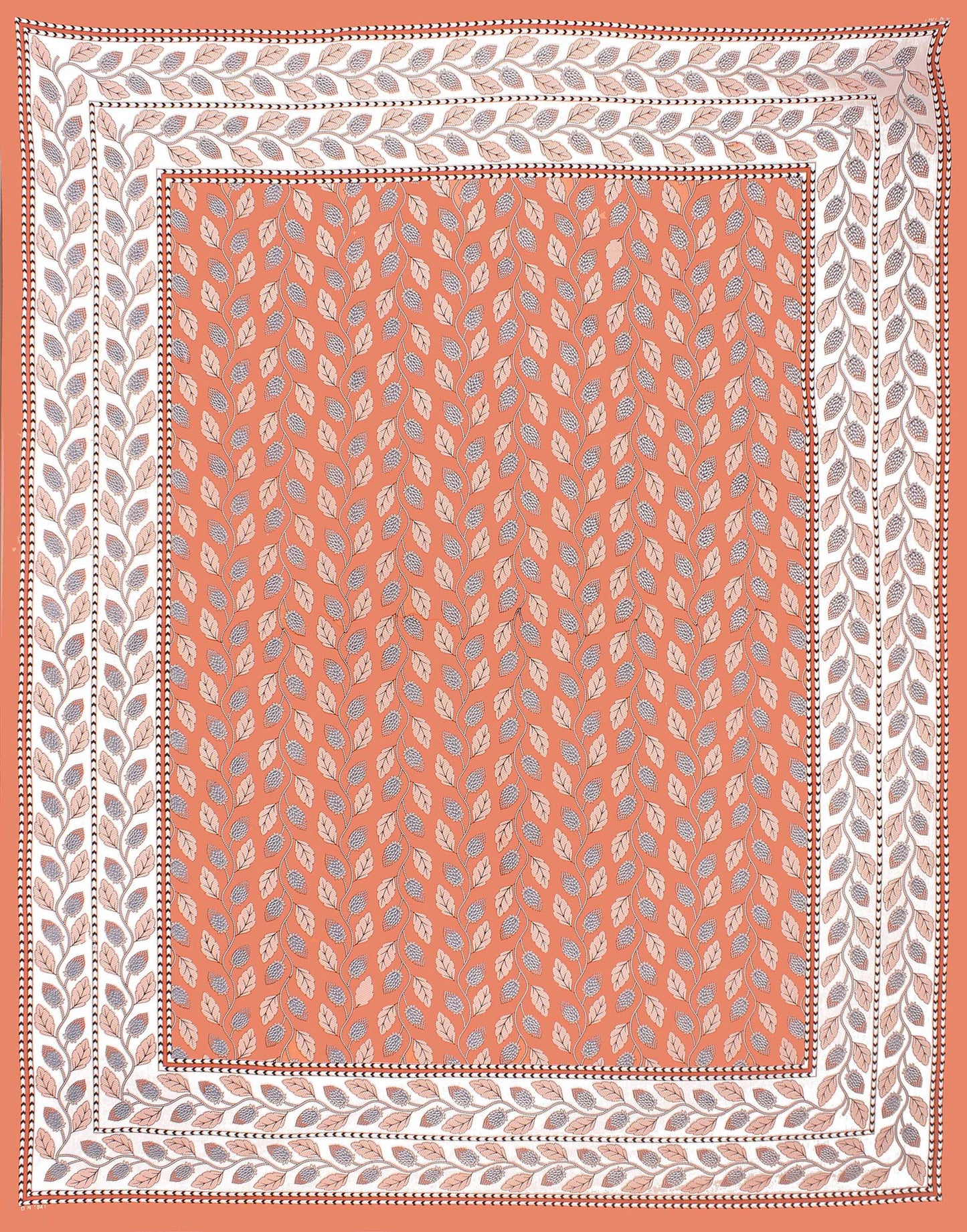 Rudra Bazaar Orange 210 TC Cotton Double King Bedsheet With 2 Pillow Covers