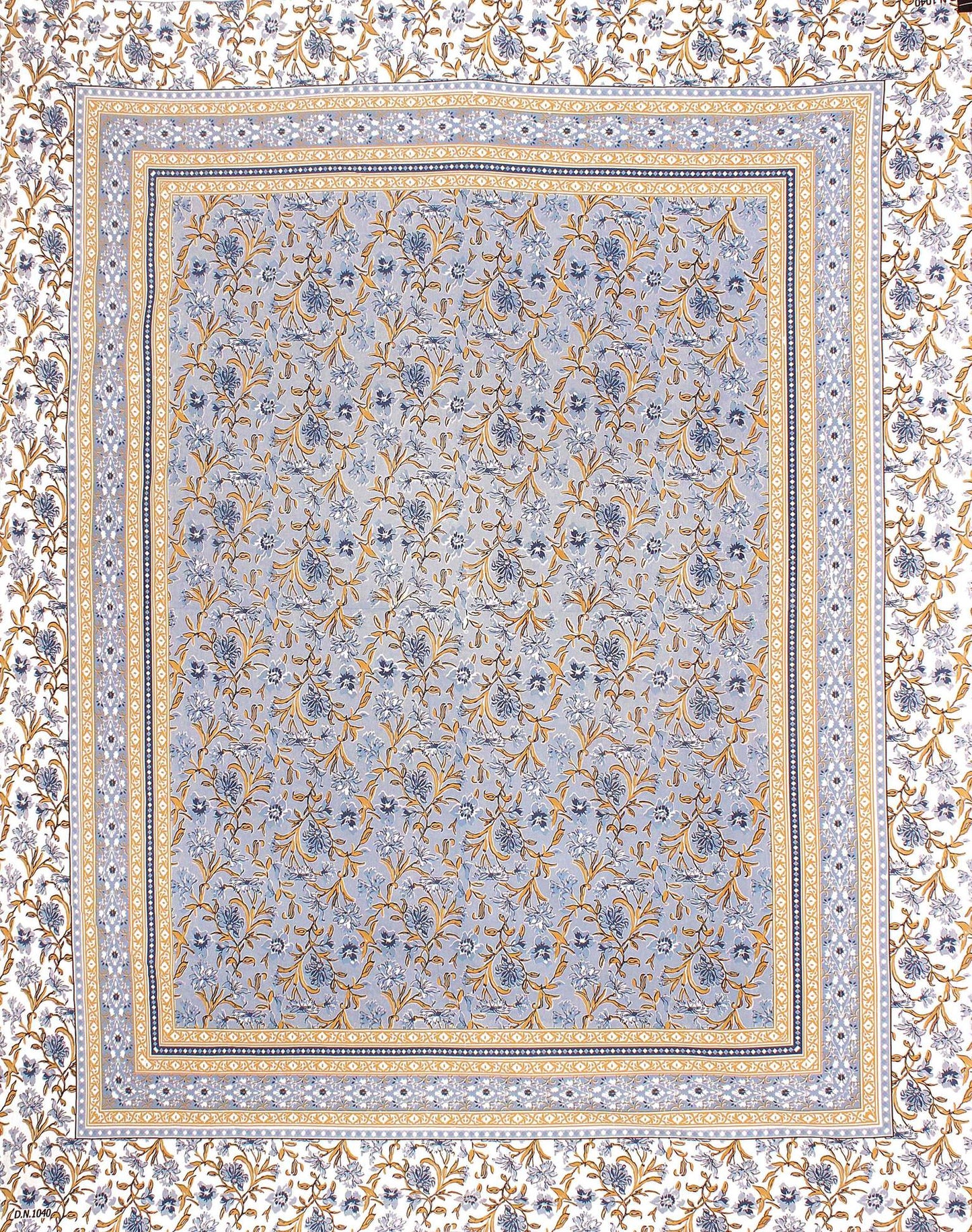 Rudra Bazaar Blue 210 TC Cotton Double King Bedsheet With 2 Pillow Covers