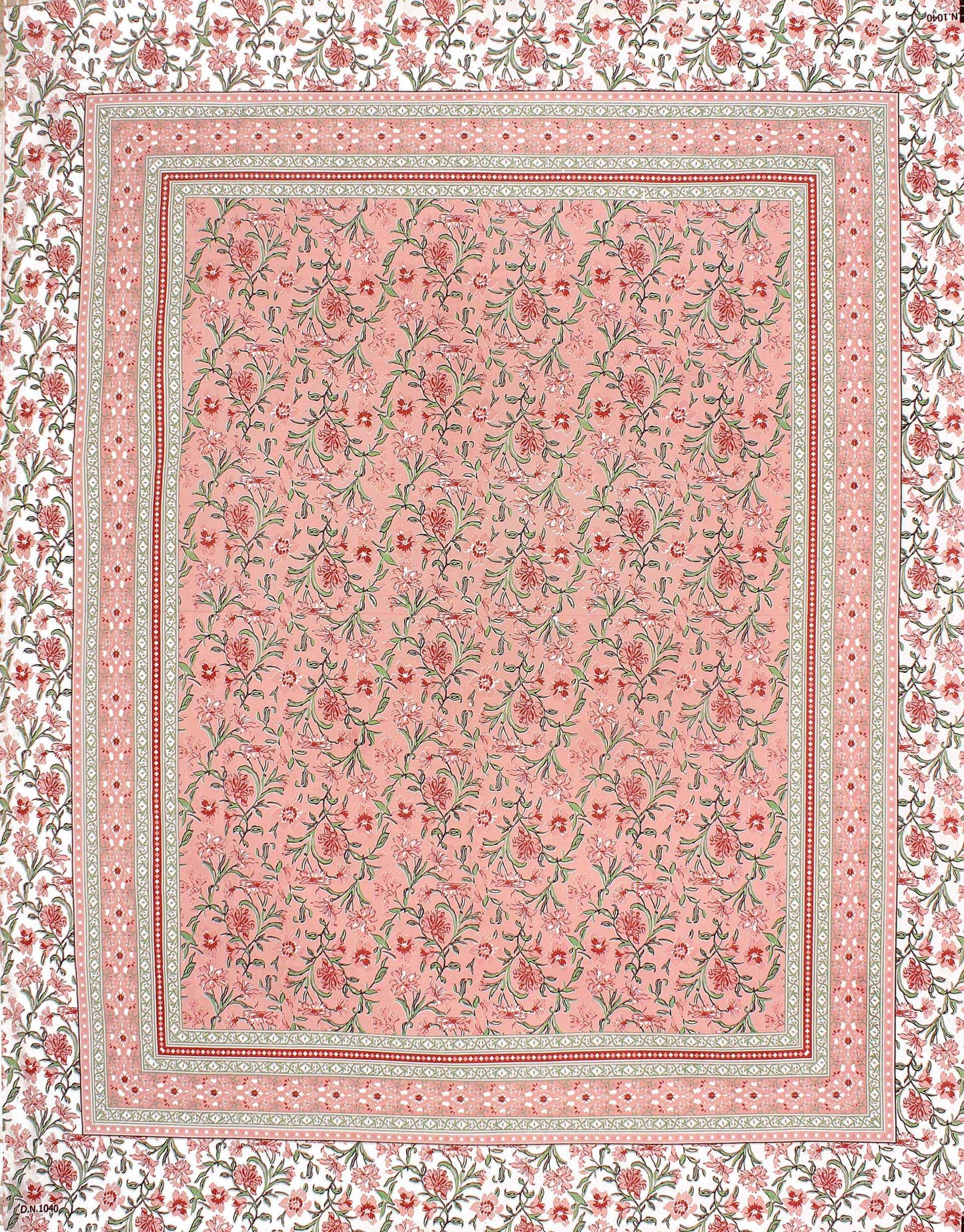Rudra Bazaar Pink 210 TC Cotton Double King Bedsheet With 2 Pillow Covers