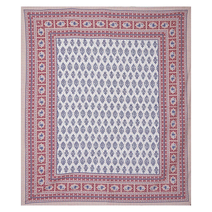 Rudra Bazaar Maroon 210 TC Cotton Double King Bedsheet With 2 Pillow Covers