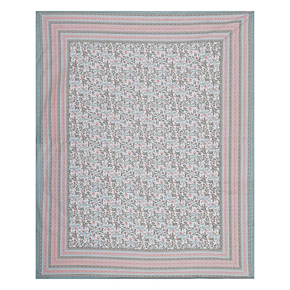 Rudra Bazaar Grey 210 TC Cotton Double King Bedsheet With 2 Pillow Covers