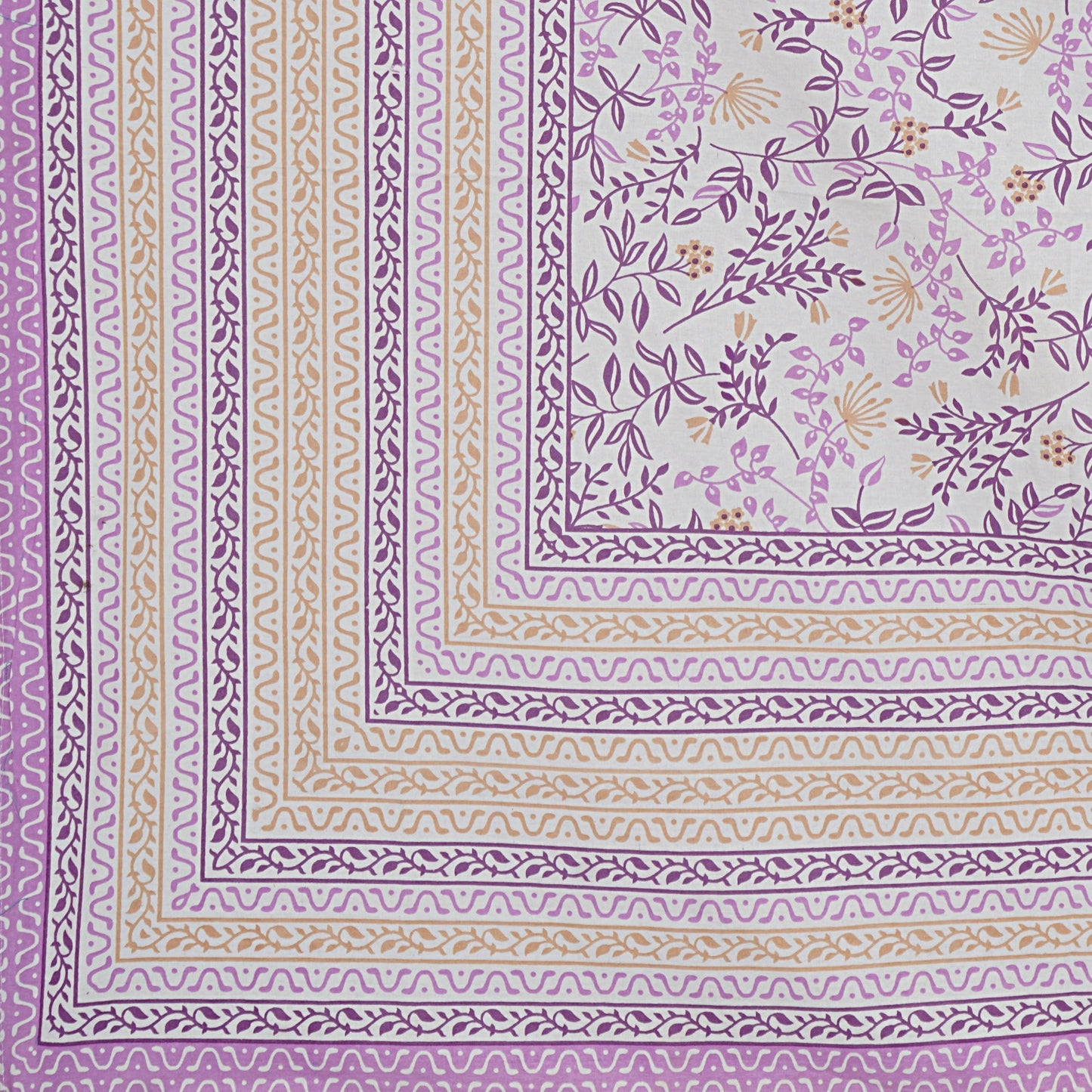 Rudra Bazaar Purple 210 TC Cotton Double King Bedsheet With 2 Pillow Covers