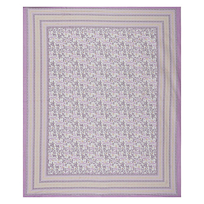 Rudra Bazaar Purple 210 TC Cotton Double King Bedsheet With 2 Pillow Covers