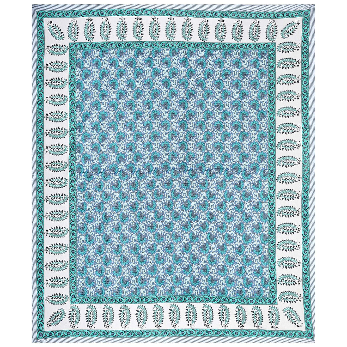 Rudra Bazaar Multi 210 TC Cotton Double King Bedsheet With 2 Pillow Covers