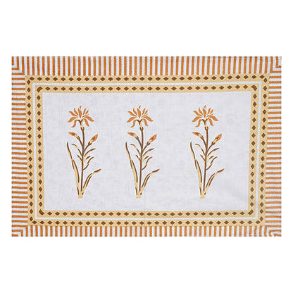 Rudra Bazaar Yellow 210 TC Cotton Double King Bedsheet With 2 Pillow Covers