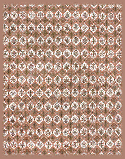 Rudra Bazaar Brown 210 TC Cotton Double King Bedsheet With 2 Pillow Covers