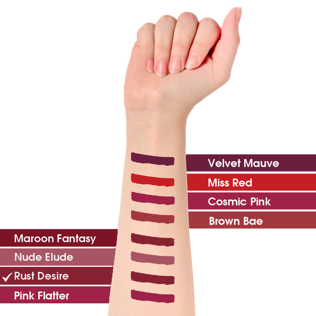 T.A.C - The Ayurveda Co. Liquid Matte Rust Desire Brown Lipstick