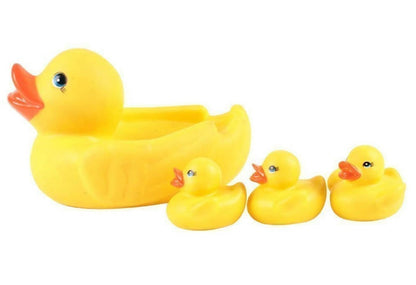 ToysBuddy Baby Bathing Rubber Squeaky Ducks Floating Play Water Pool Tub Toys (Yellow)