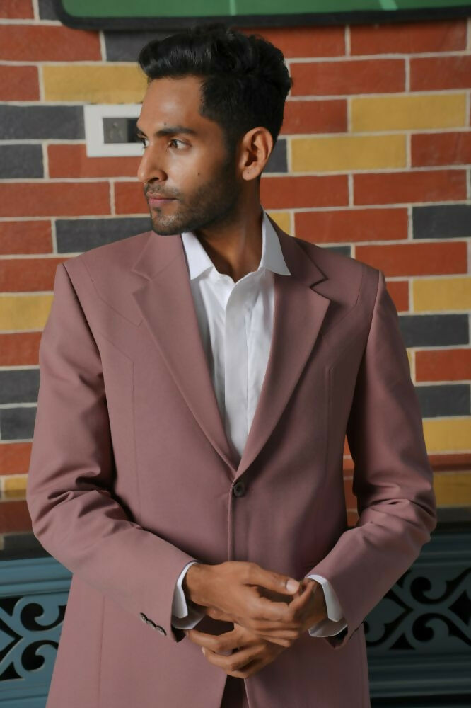 Vienna Mauve Blazer Set – 4-Way Stretch Tailored Suit For Men | Wedding & Party Wear by Hilo Design