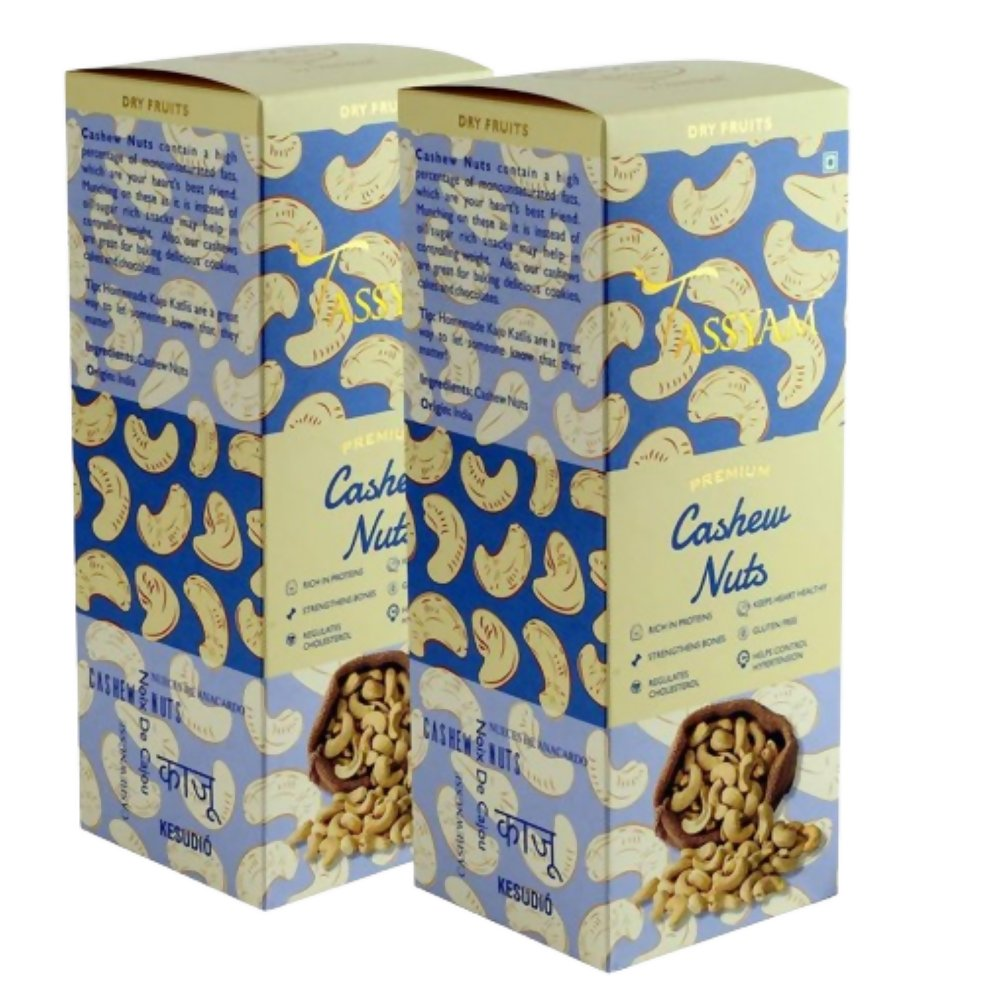 Tassyam Organics Premium Cashews w240 Grade - Box