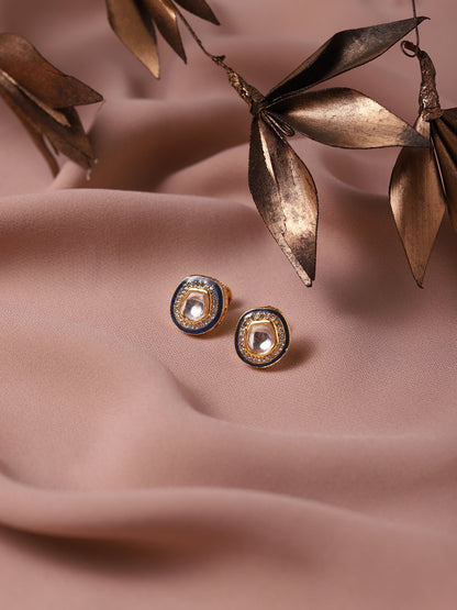Blue Oval Drop Earrings - Ruby Raang