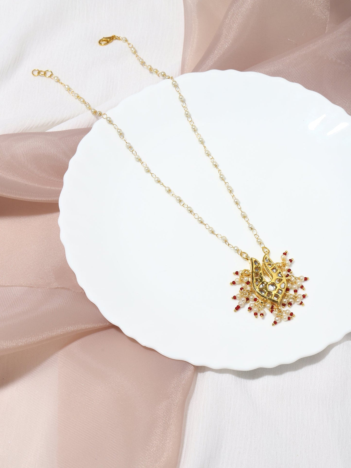 Gold-Polished Brass Necklace - Ruby Raang