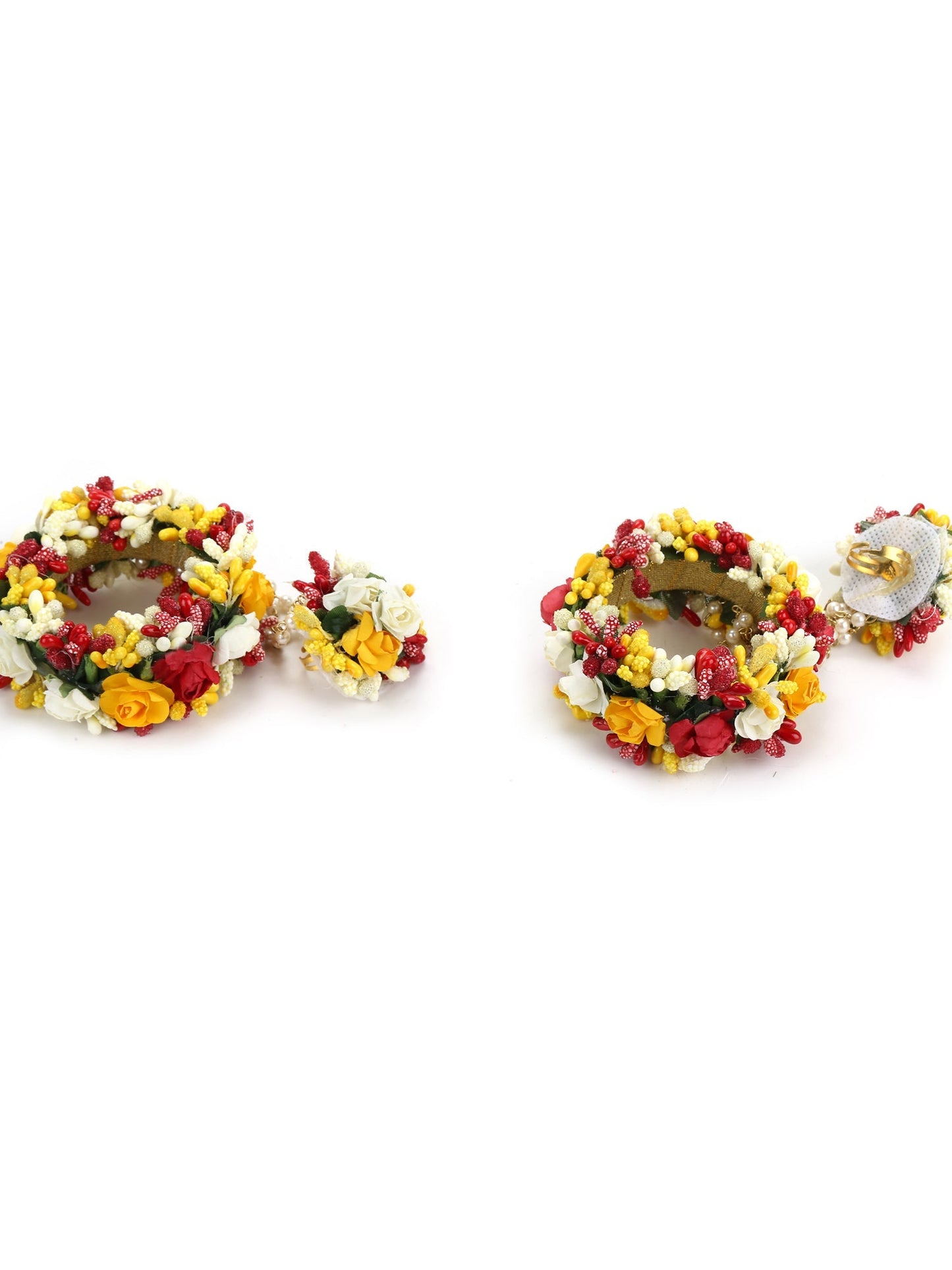 Yellow Floral Jewellery Set - Ruby Raang