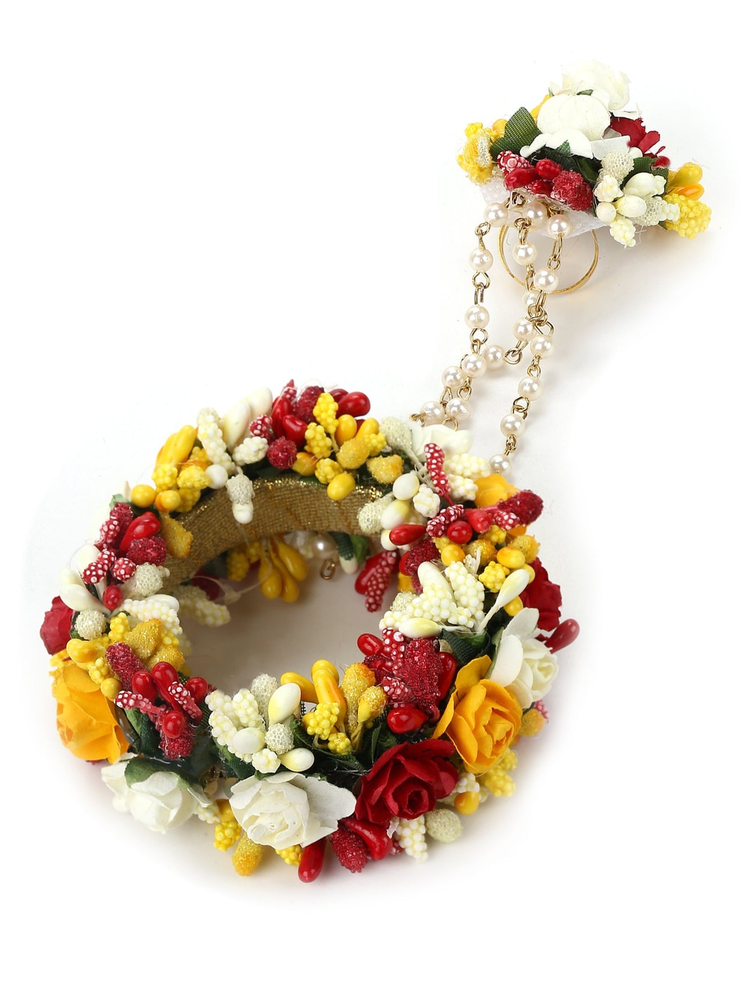 Yellow Floral Jewellery Set - Ruby Raang