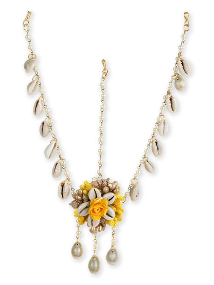 Yellow Gold-Polished Jewellery Set - Ruby Raang