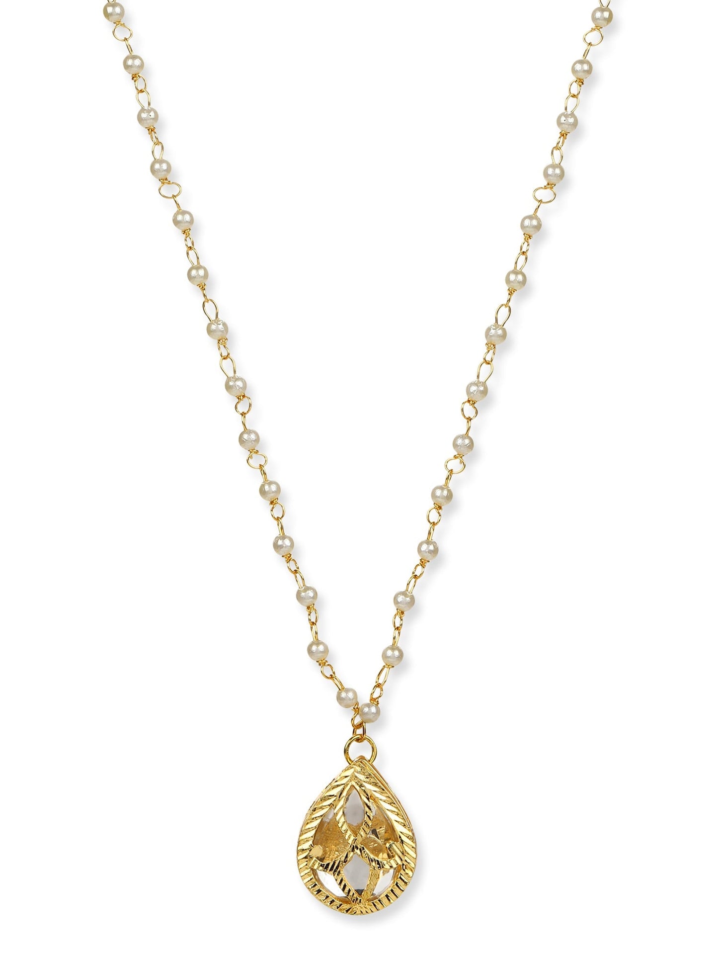 Women's Gold-Polished Chain Necklace - Ruby Raang