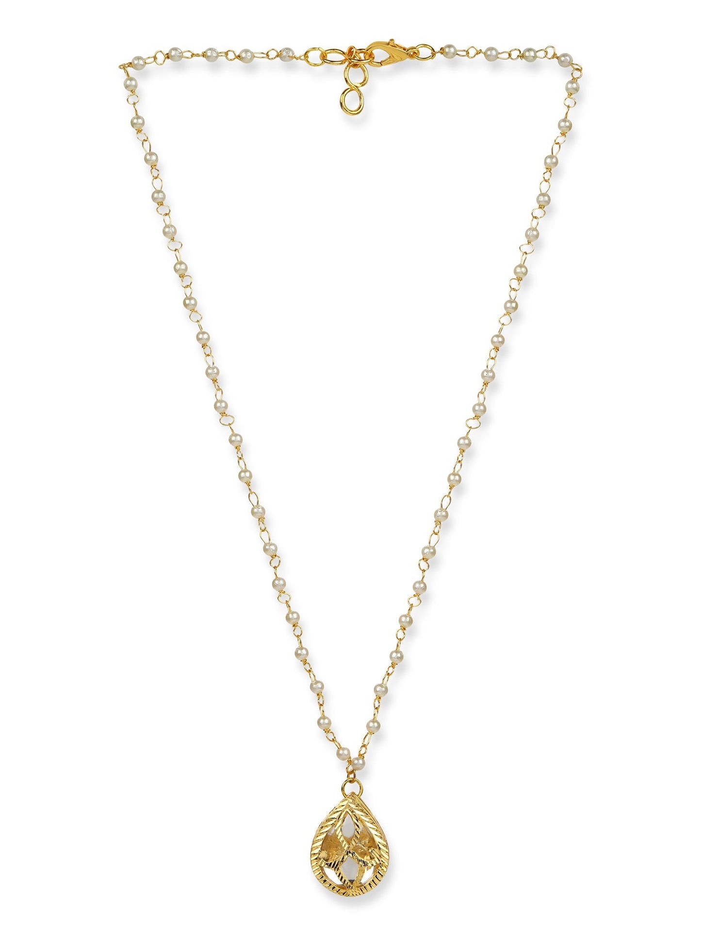 Women's Gold-Polished Chain Necklace - Ruby Raang