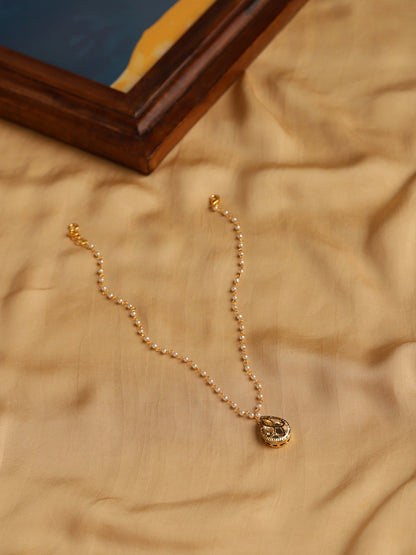 Women's Gold-Polished Chain Necklace - Ruby Raang