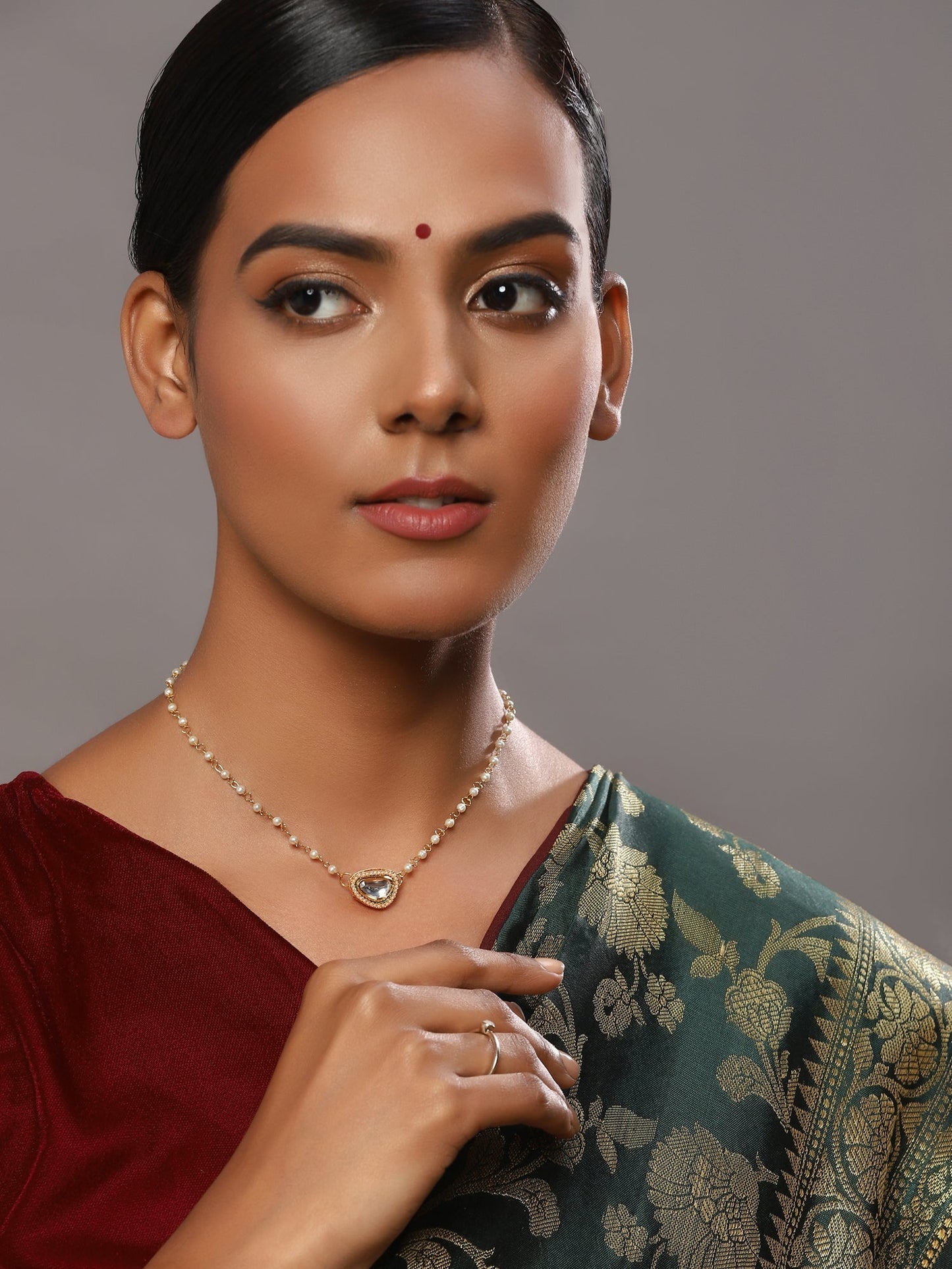 Gold-Polished White Brass Chain - Ruby Raang