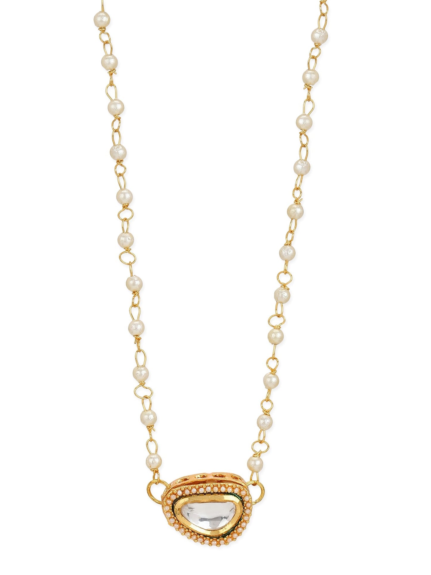 Gold-Polished White Brass Chain - Ruby Raang