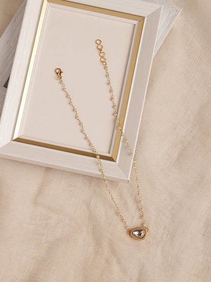 Gold-Polished White Brass Chain - Ruby Raang