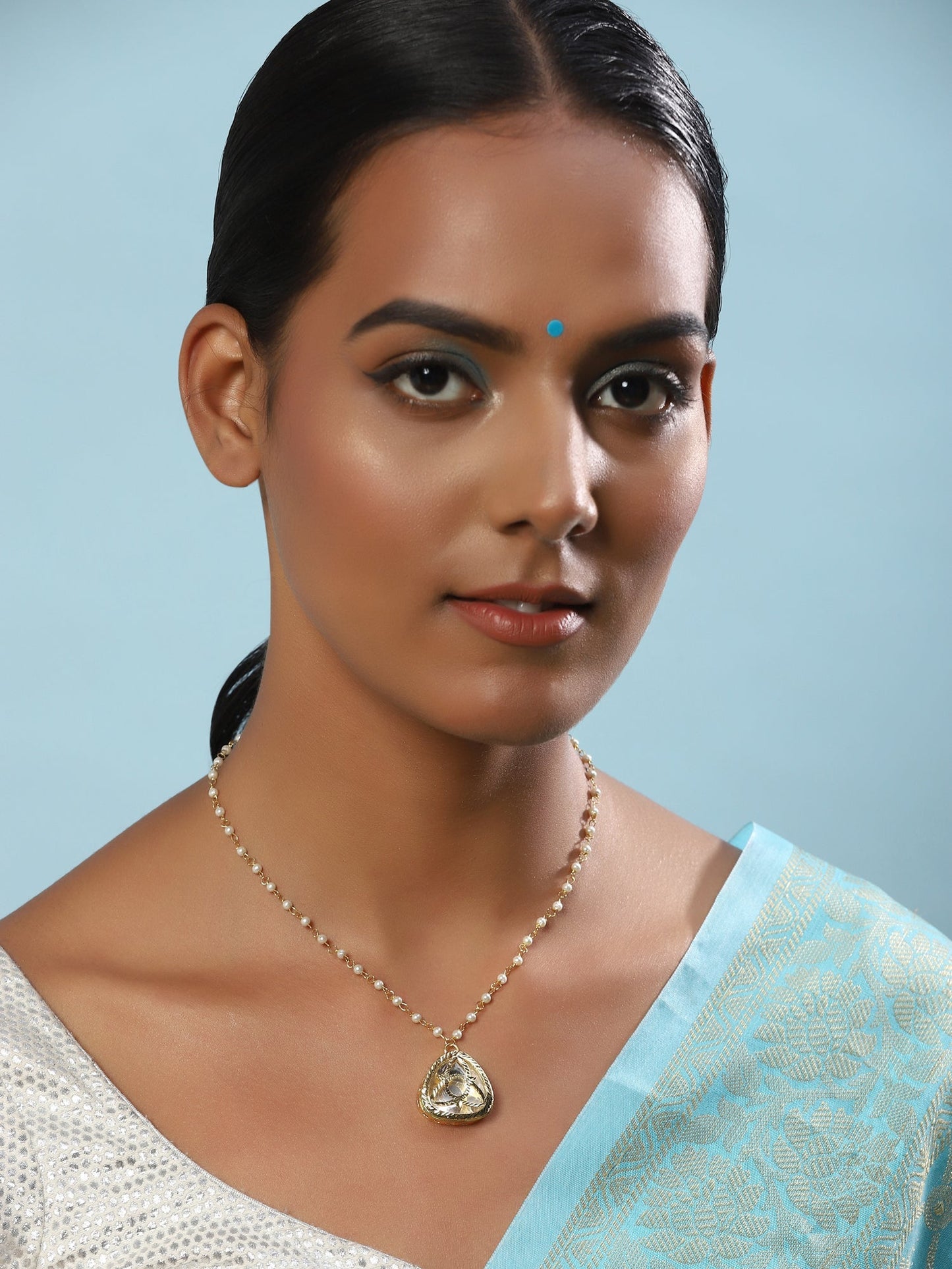 Gold-Polished White Chain - Ruby Raang