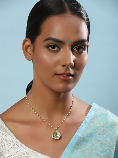 Gold-Polished White Chain - Ruby Raang