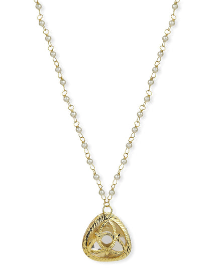 Gold-Polished White Chain - Ruby Raang