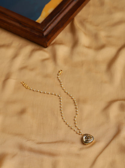 Gold-Polished White Chain - Ruby Raang