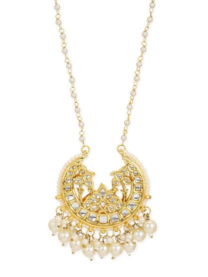 White Gold-Polished Brass Chain - Ruby Raang