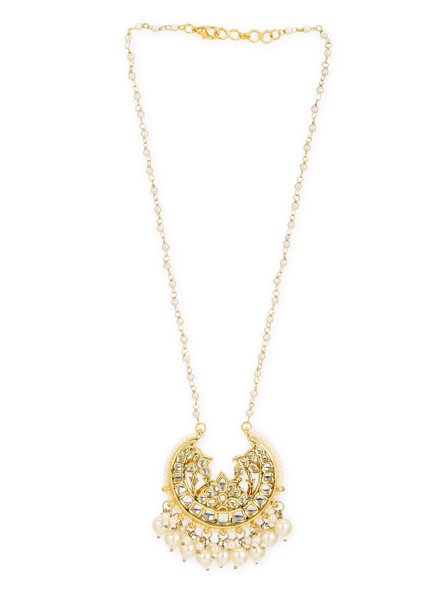 White Gold-Polished Brass Chain - Ruby Raang