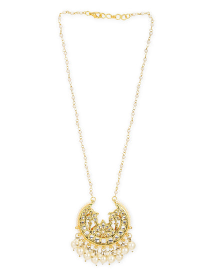 White Gold-Polished Brass Chain - Ruby Raang