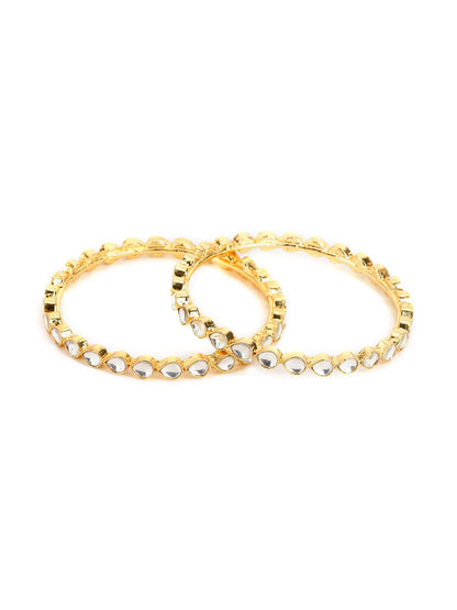 Kundan Bangles (set of 2) - Ruby Raang