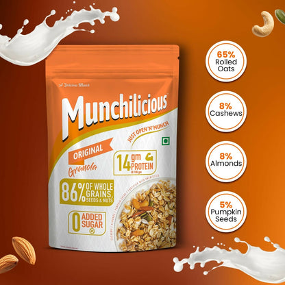 Munchilicious Granola - Original, 80% Seeds & Whole Grains