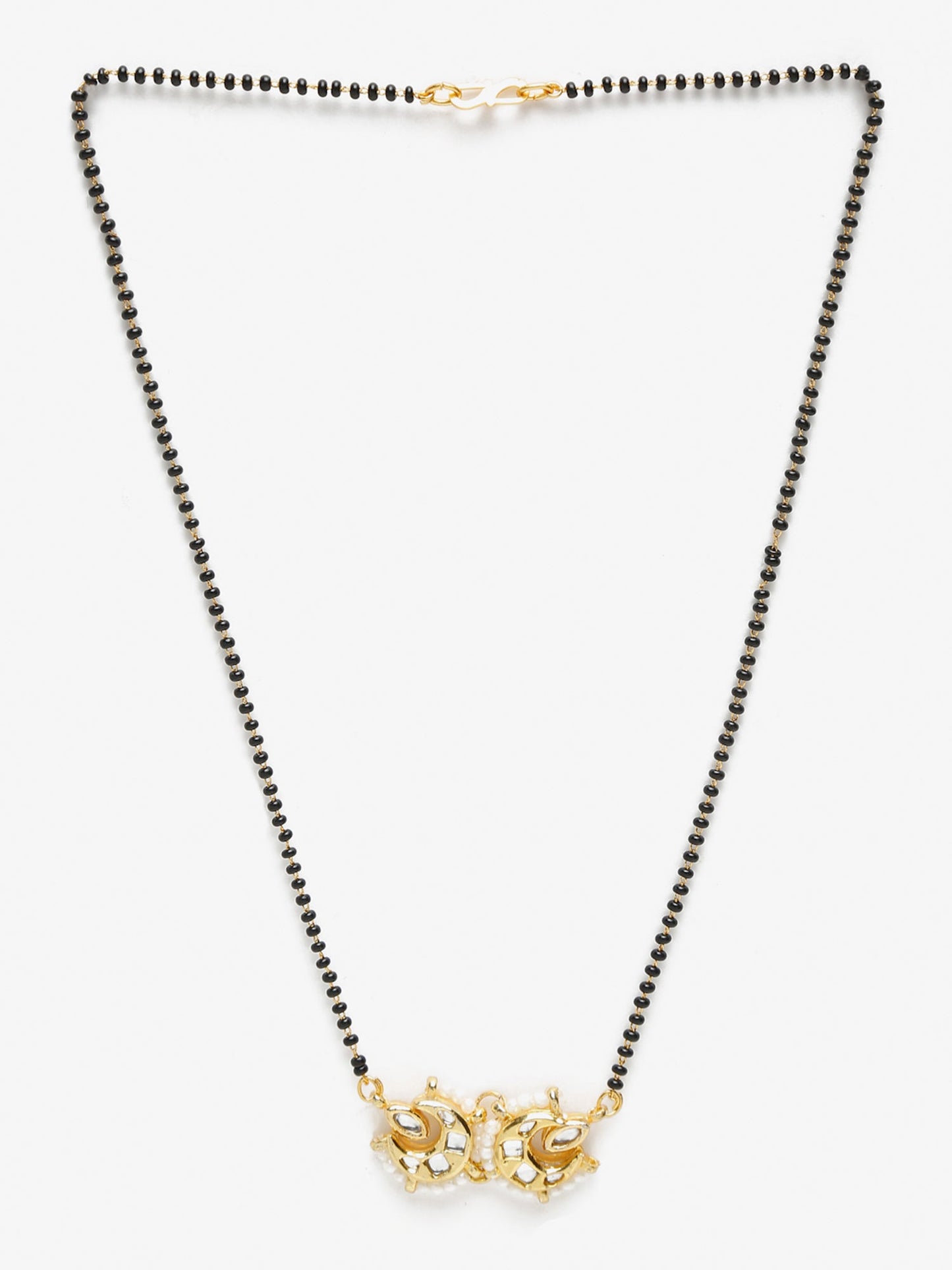Gold-Polished Kundan Mangalsutra - Ruby Raang
