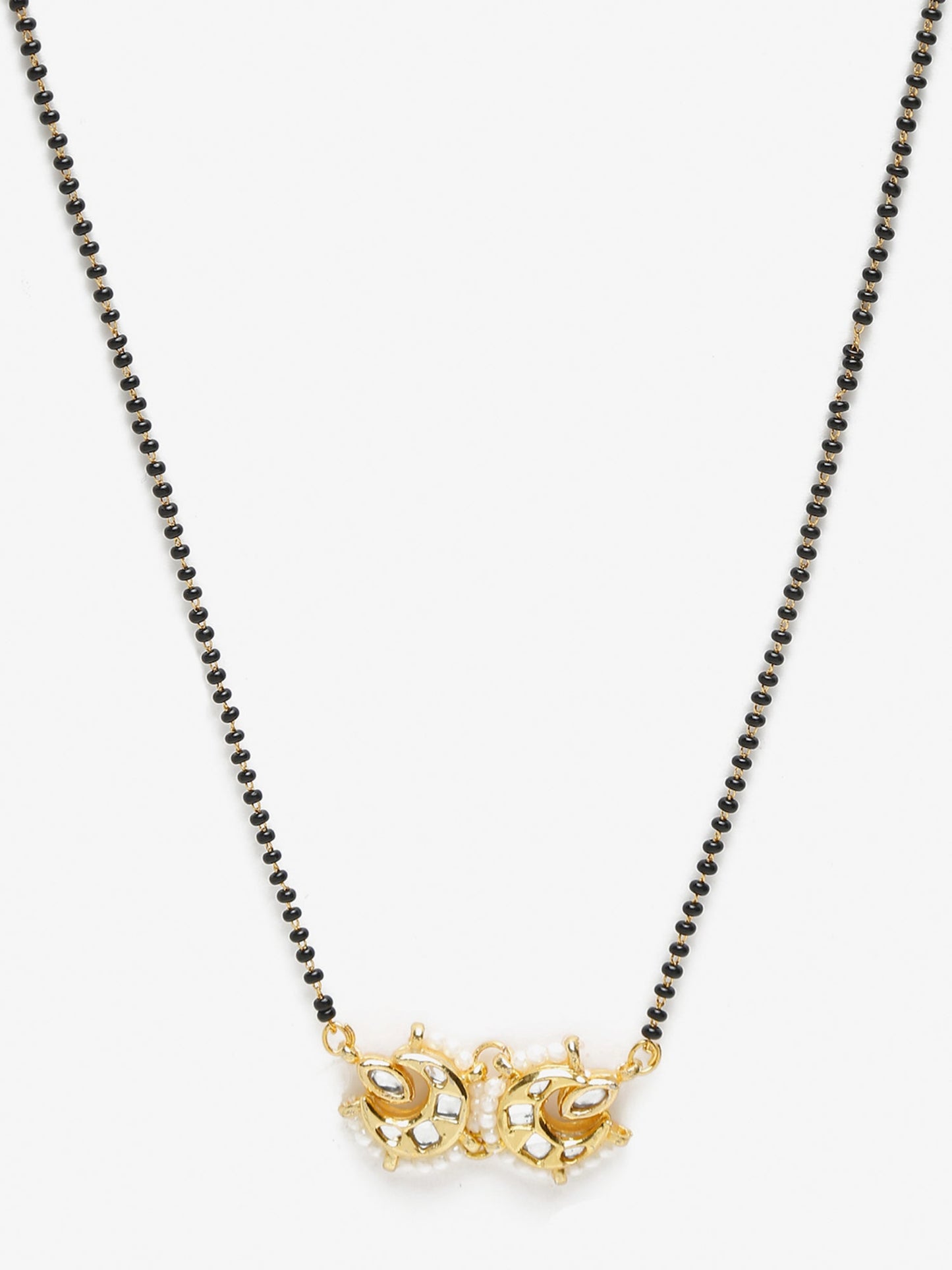 Gold-Polished Kundan Mangalsutra - Ruby Raang