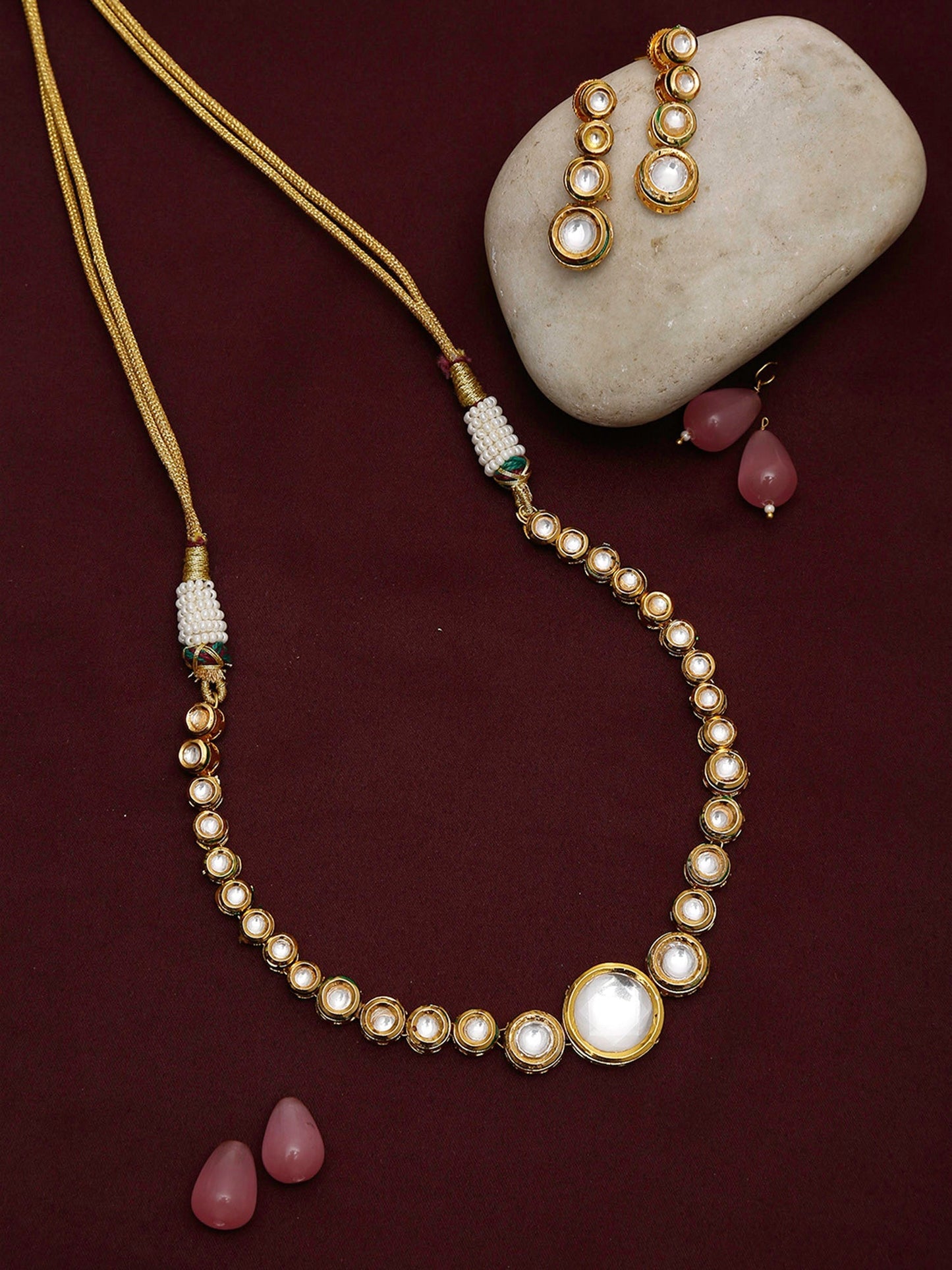 Women's Choker With Earrings - Ruby Raang