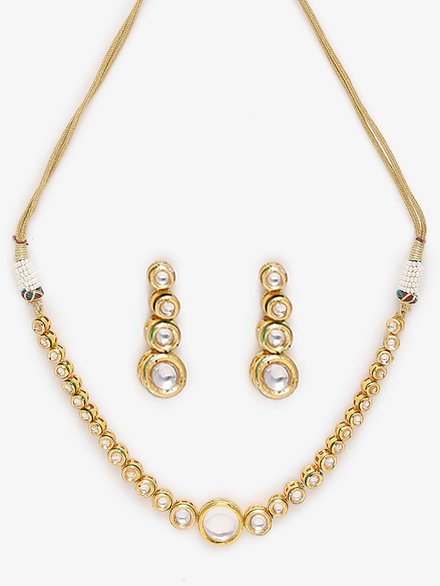 Women's Choker With Earrings - Ruby Raang