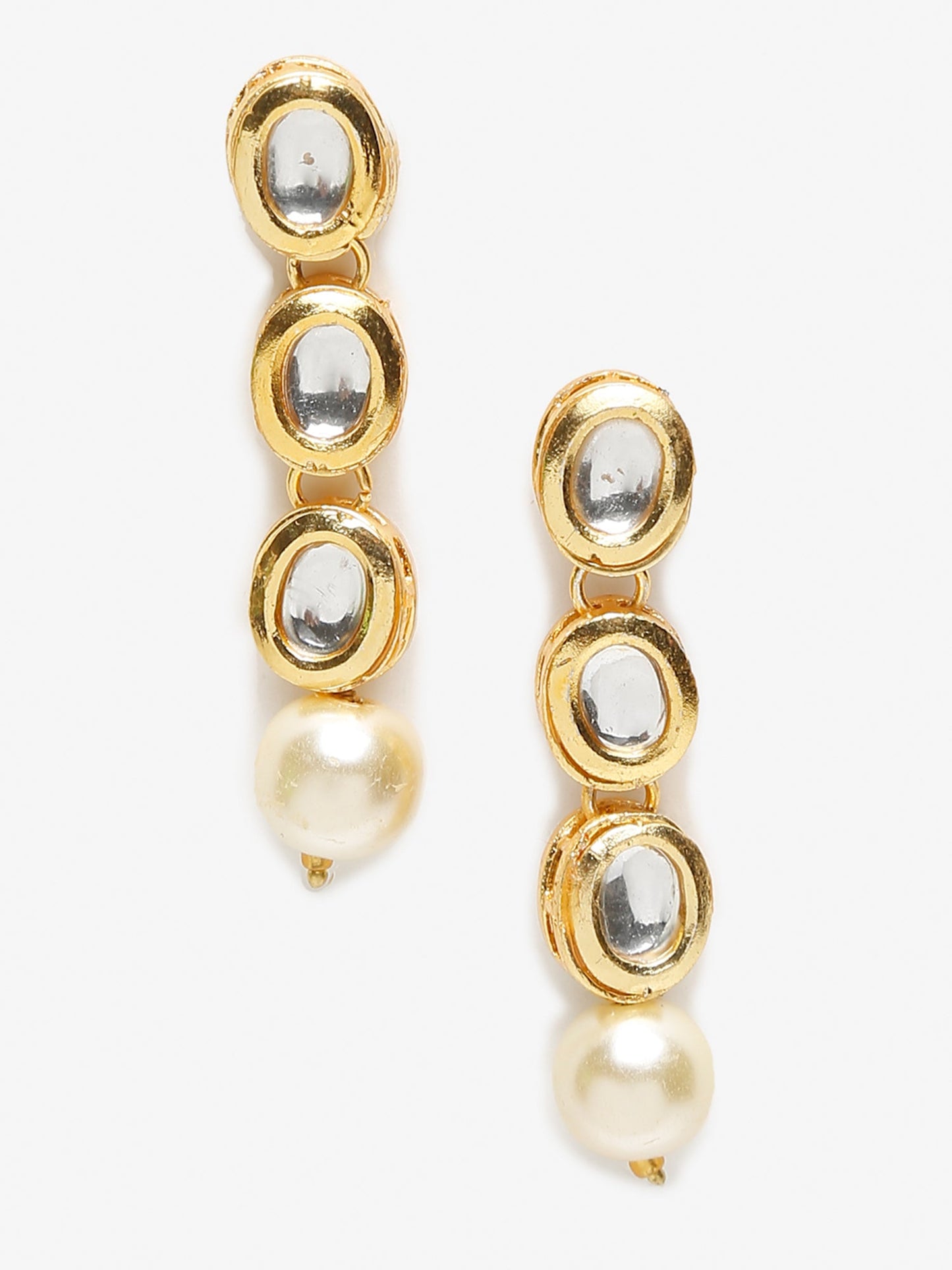 Gold-Toned Contemporary Ear Cuff Earrings - Ruby Raang