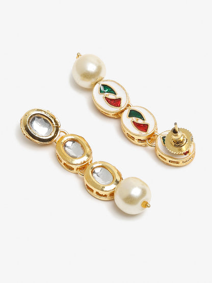 Gold-Toned Contemporary Ear Cuff Earrings - Ruby Raang