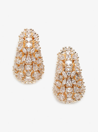 Rose Gold Contemporary Hoop Earrings - Ruby Raang