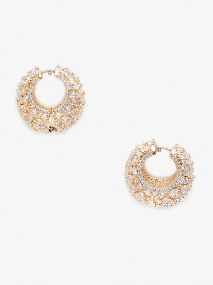 Rose Gold Contemporary Hoop Earrings - Ruby Raang