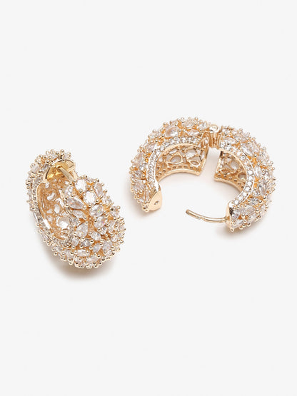 Rose Gold Contemporary Hoop Earrings - Ruby Raang