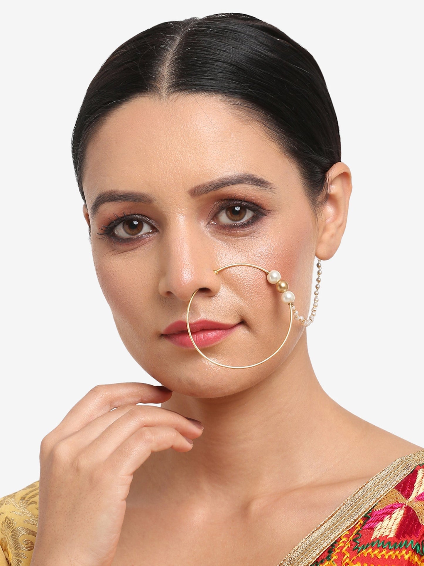 Women's Pearl Nose Ring - Ruby Raang