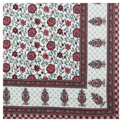 Rudra Bazaar Multicolour 210 TC Cotton Double King Bedsheet With 2 Pillow Covers
