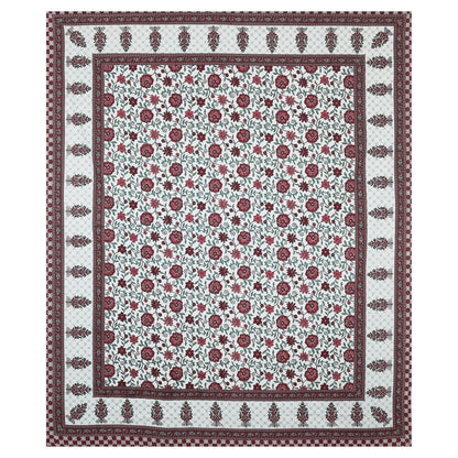 Rudra Bazaar Multicolour 210 TC Cotton Double King Bedsheet With 2 Pillow Covers