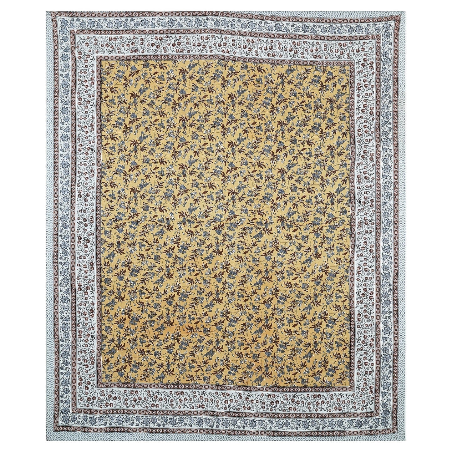 Rudra Bazaar Multicolour 210 TC Cotton Double King Bedsheet With 2 Pillow Covers