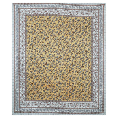 Rudra Bazaar Multicolour 210 TC Cotton Double King Bedsheet With 2 Pillow Covers