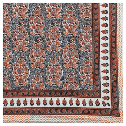 Rudra Bazaar Multicolour 210 TC Cotton Double King Bedsheet With 2 Pillow Covers