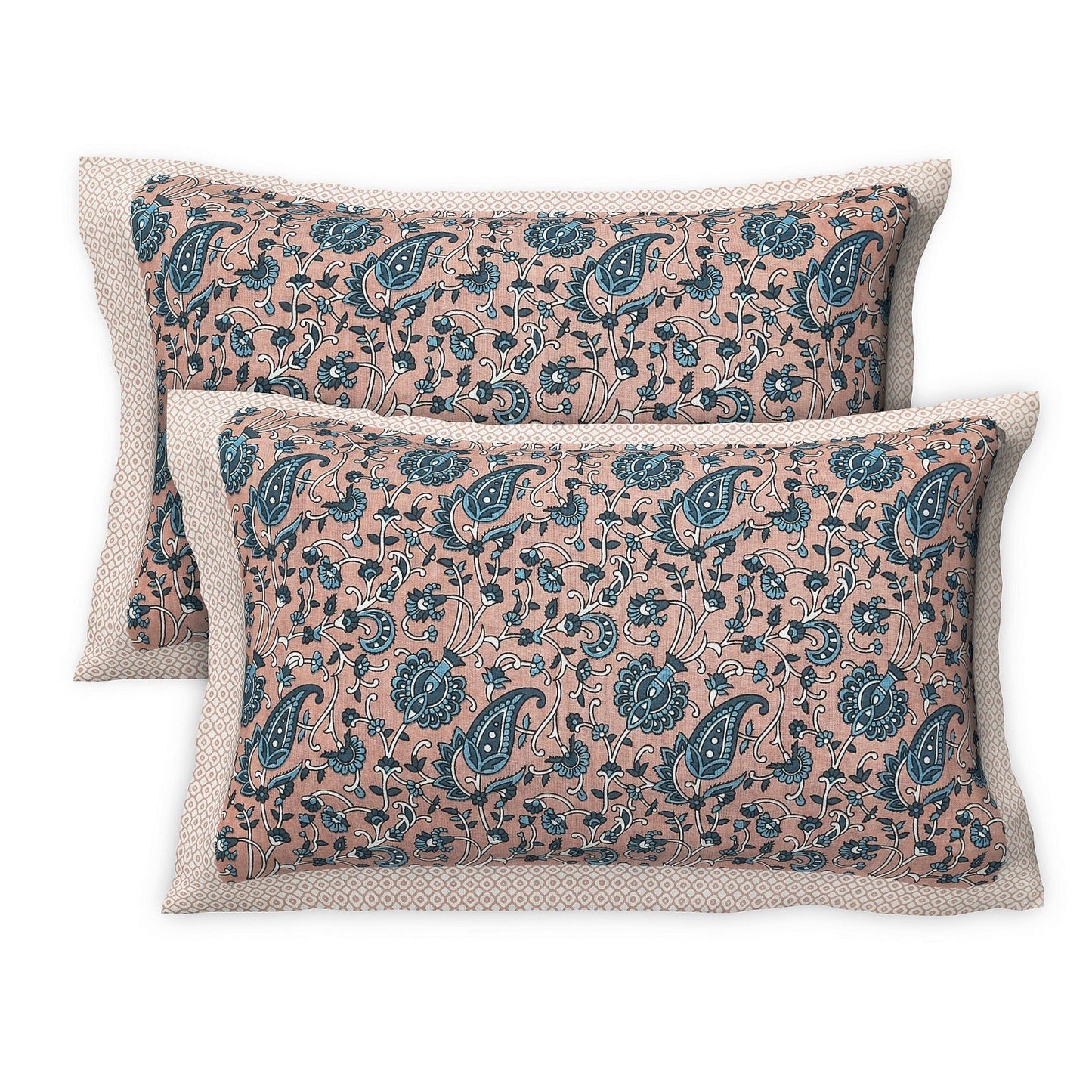Rudra Bazaar Multicolour 210 TC Cotton Double King Bedsheet With 2 Pillow Covers